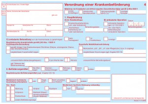 Verordnung einer Krankenbeförderung